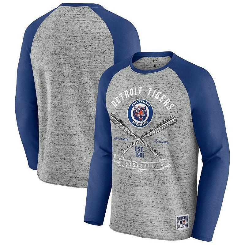 Men's Darius Rucker Collection by Fanatics  Heather Gray San Francisco Giants Raw Edge Raglan Long Sleeve Baseball T-Shirt, Size: 3XL, Grey Product Image