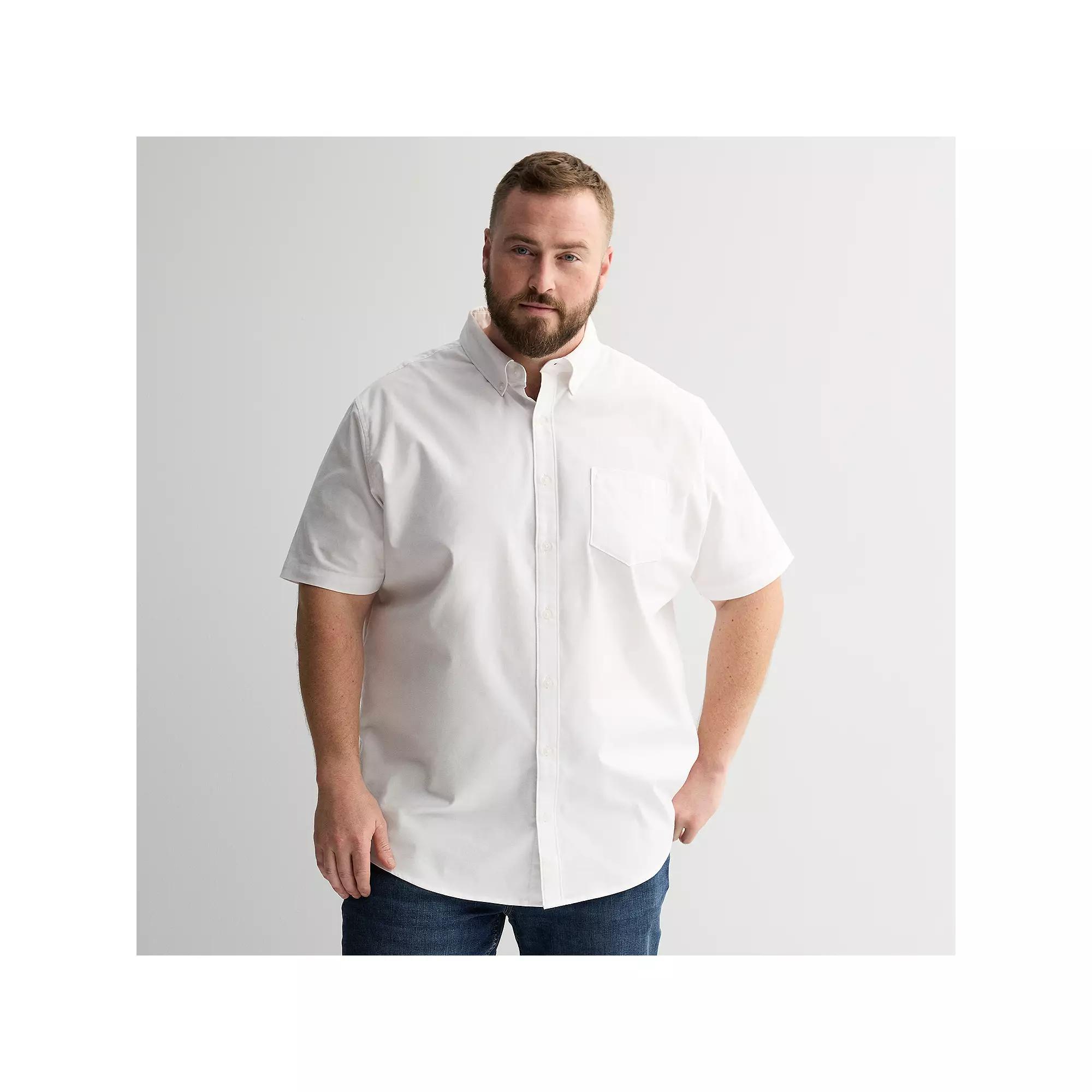 Big & Tall Sonoma Goods For Life® Short Sleeve Perfect Length Shirt, Men's, Size: Large Tall, Modern White Product Image