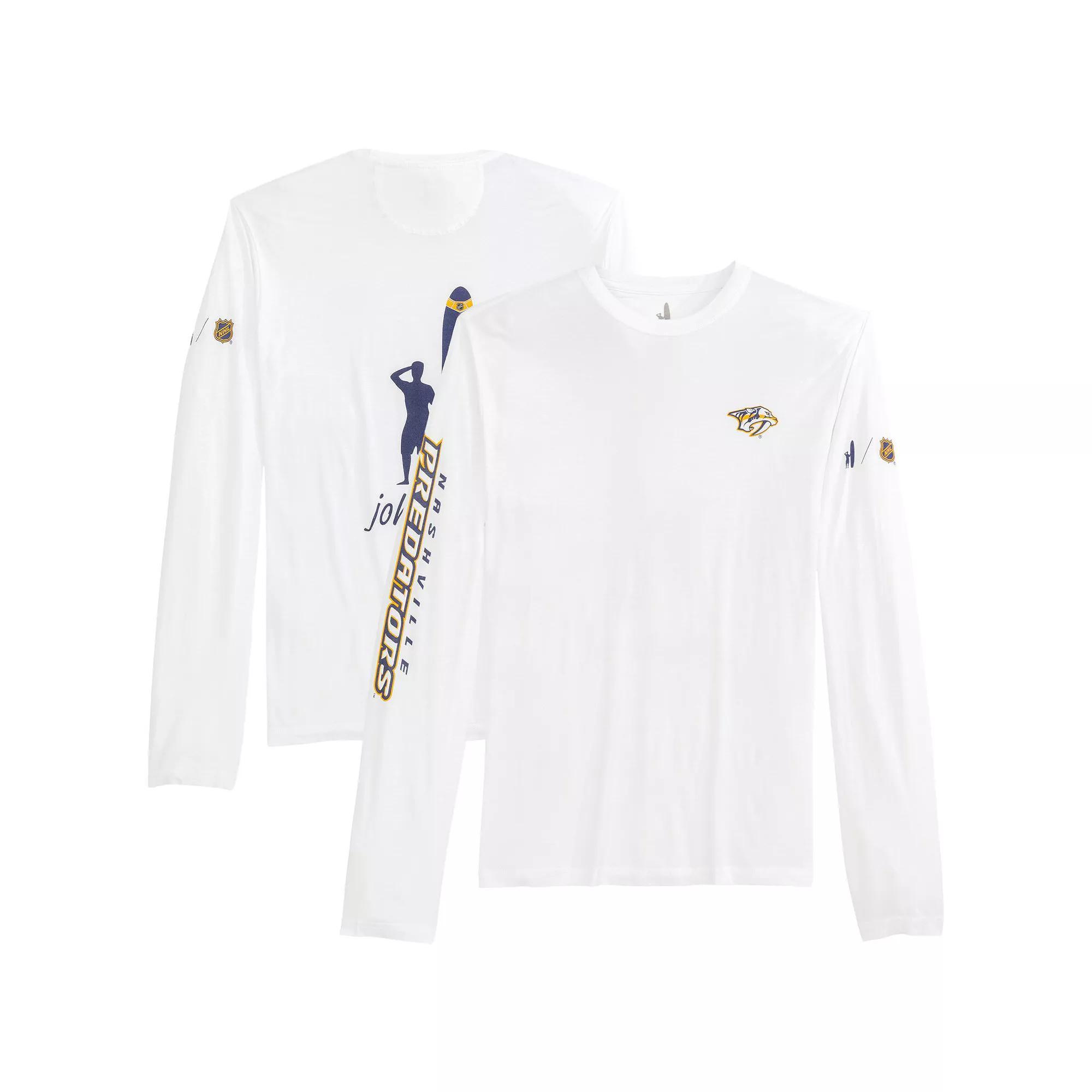 Men's johnnie-O White Nashville Predators Adam Long Sleeve T-Shirt, Size: Small, Pdt White Product Image