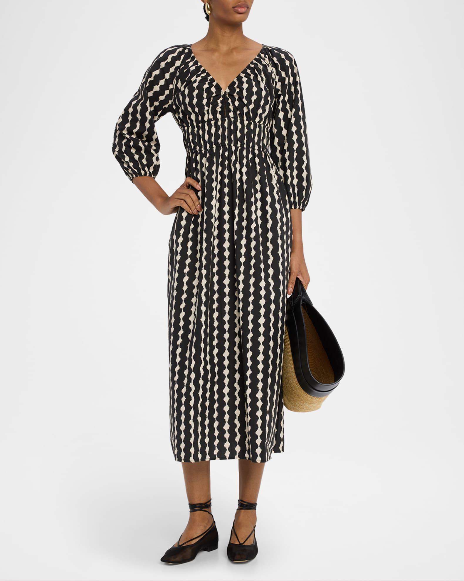 Paio Blouson-Sleeve Midi Dress Product Image