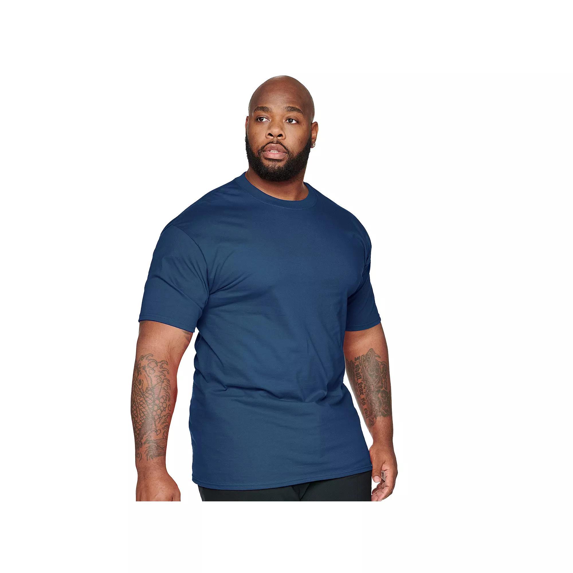 Big & Tall Hanes® Beefy-T Tee, Men's, Size: 3XL Tall, Black Product Image
