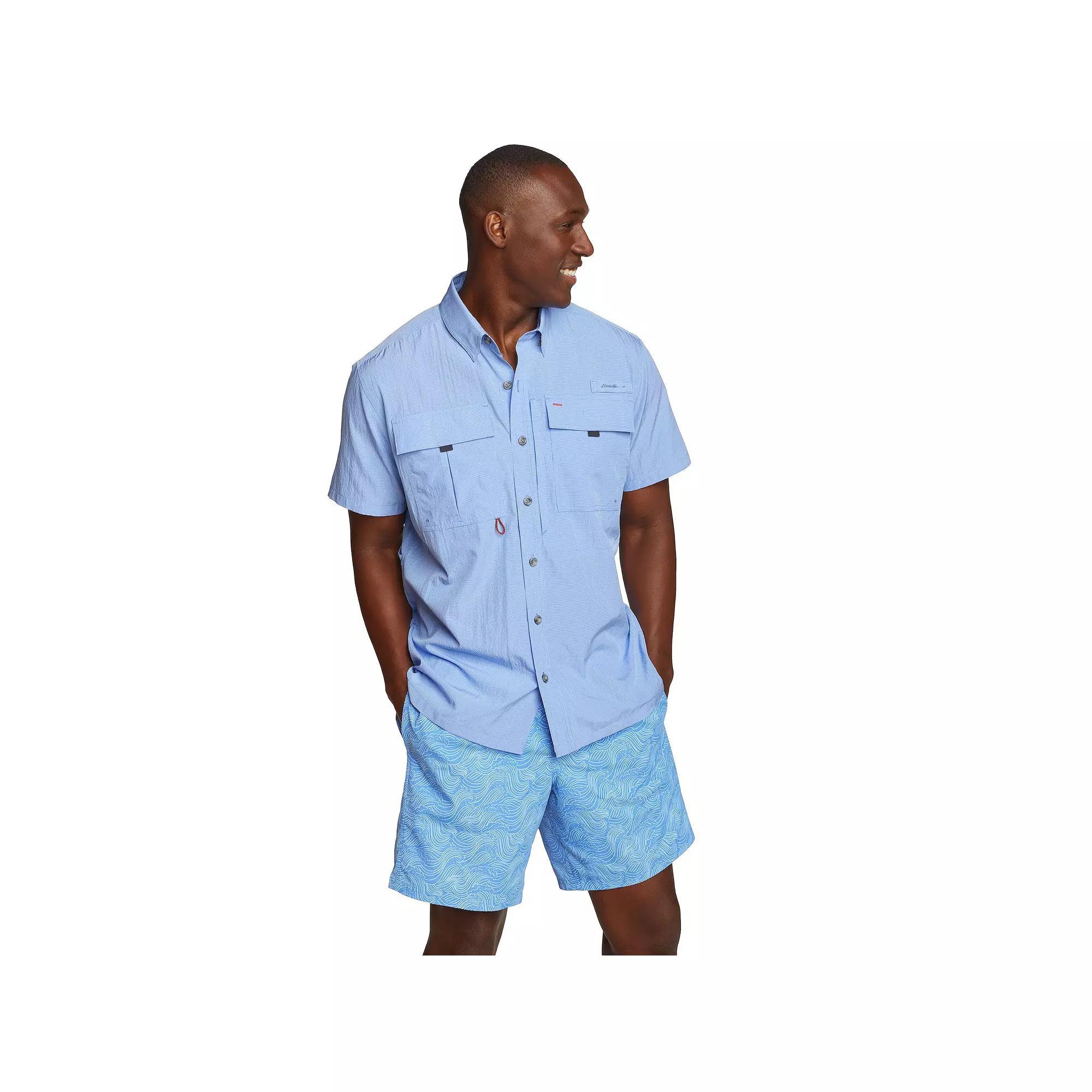Men's Eddie Bauer Short Sleeve UPF Guide 2.0 Shirt, Size: Small, Green Olive Product Image