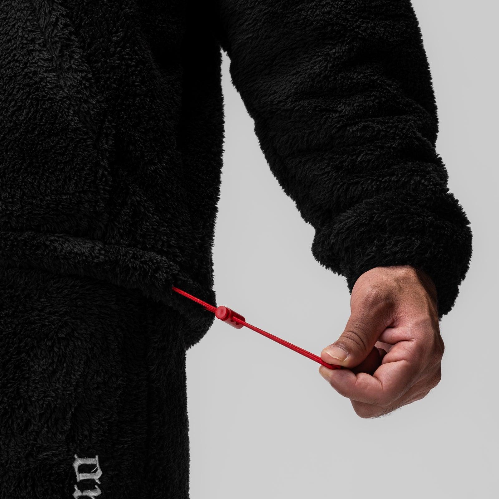0887. Sherpa Recovery Full Zip Hoodie - Black/White Product Image