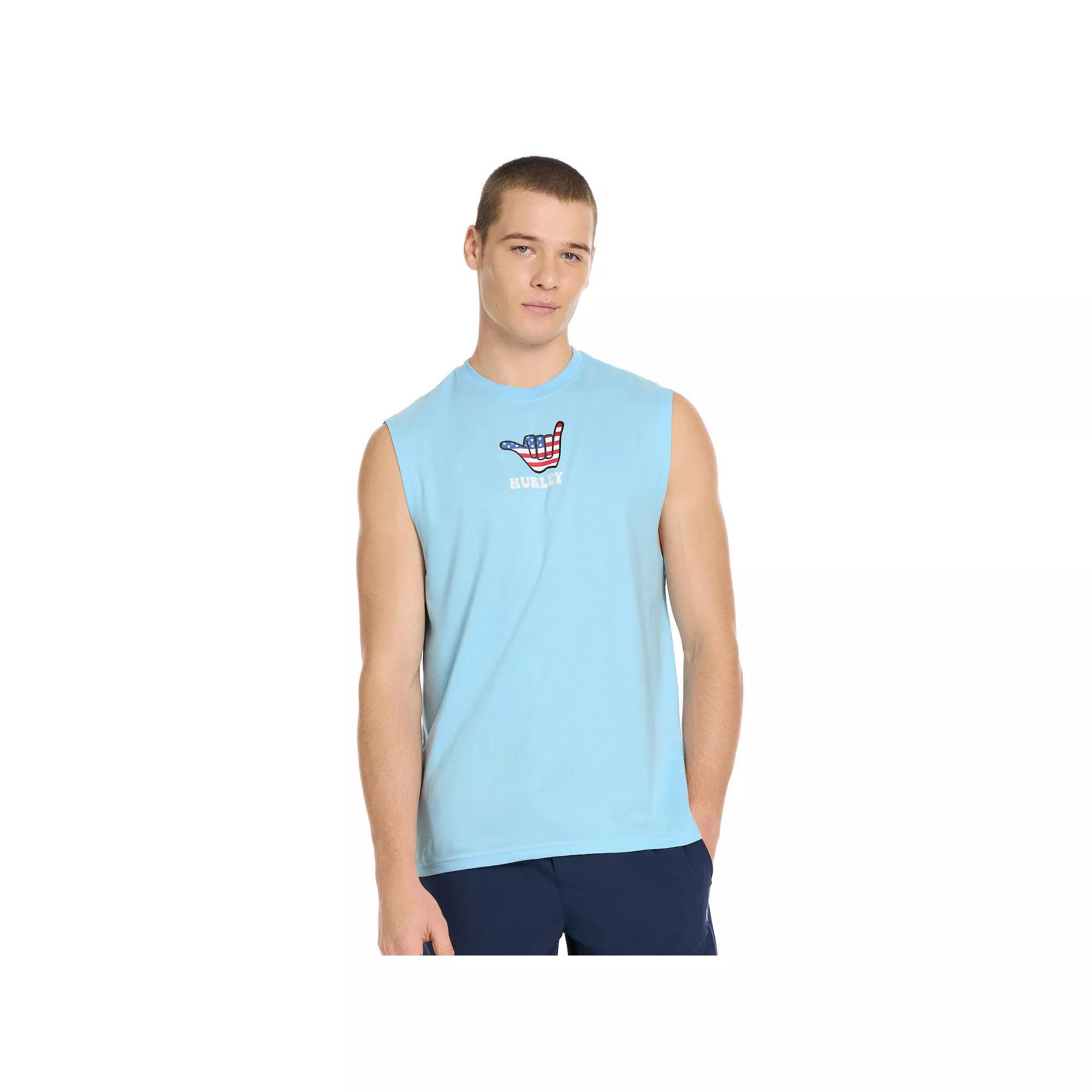 Men's Hurley Muscle Tank Top, Size: XL, Blue Dream Product Image