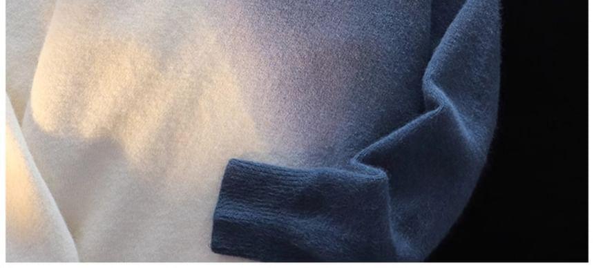 Round Neck Gradient Oversized Sweater Product Image