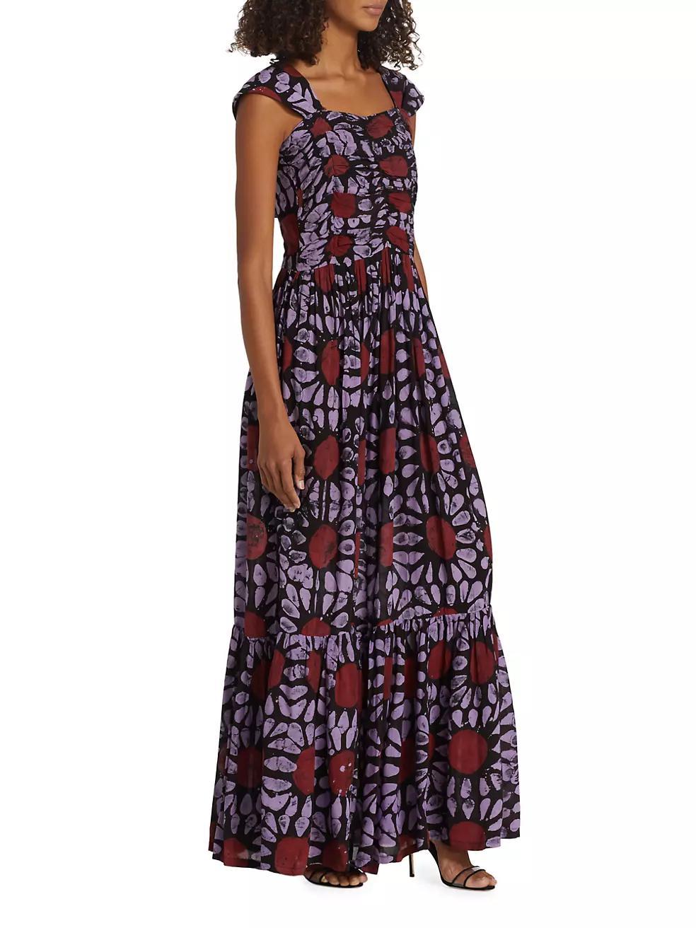 Olumide Cap-Sleeve Maxi Dress Product Image