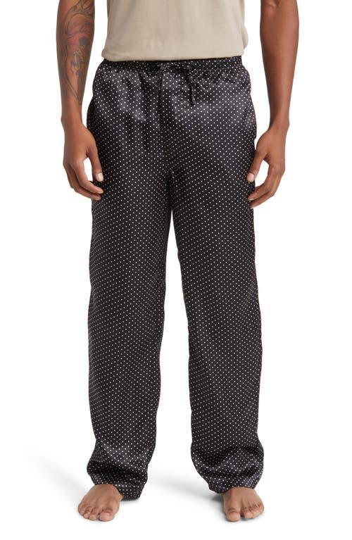 Mens Dotted Silk Pajama Pants Product Image