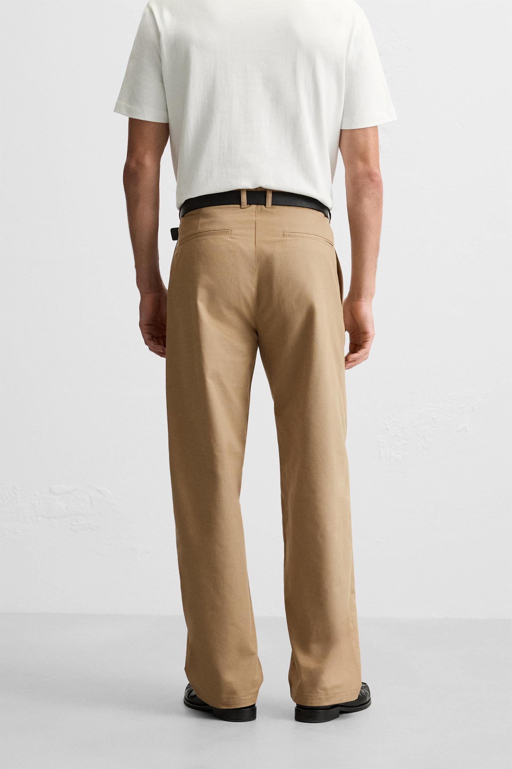 PLEATED COTTON - LINEN PANTS Product Image