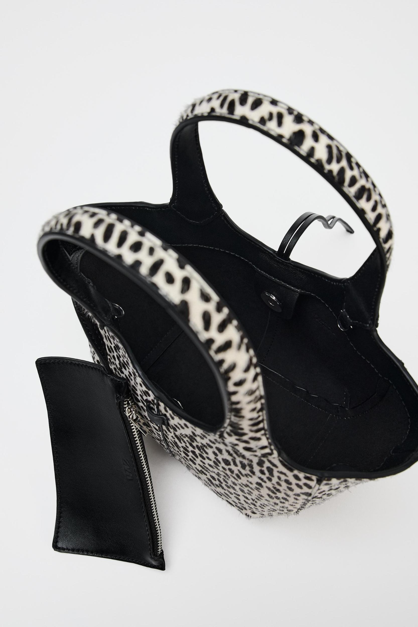 ANIMAL PRINT LEATHER MINI TOTE BAG Product Image