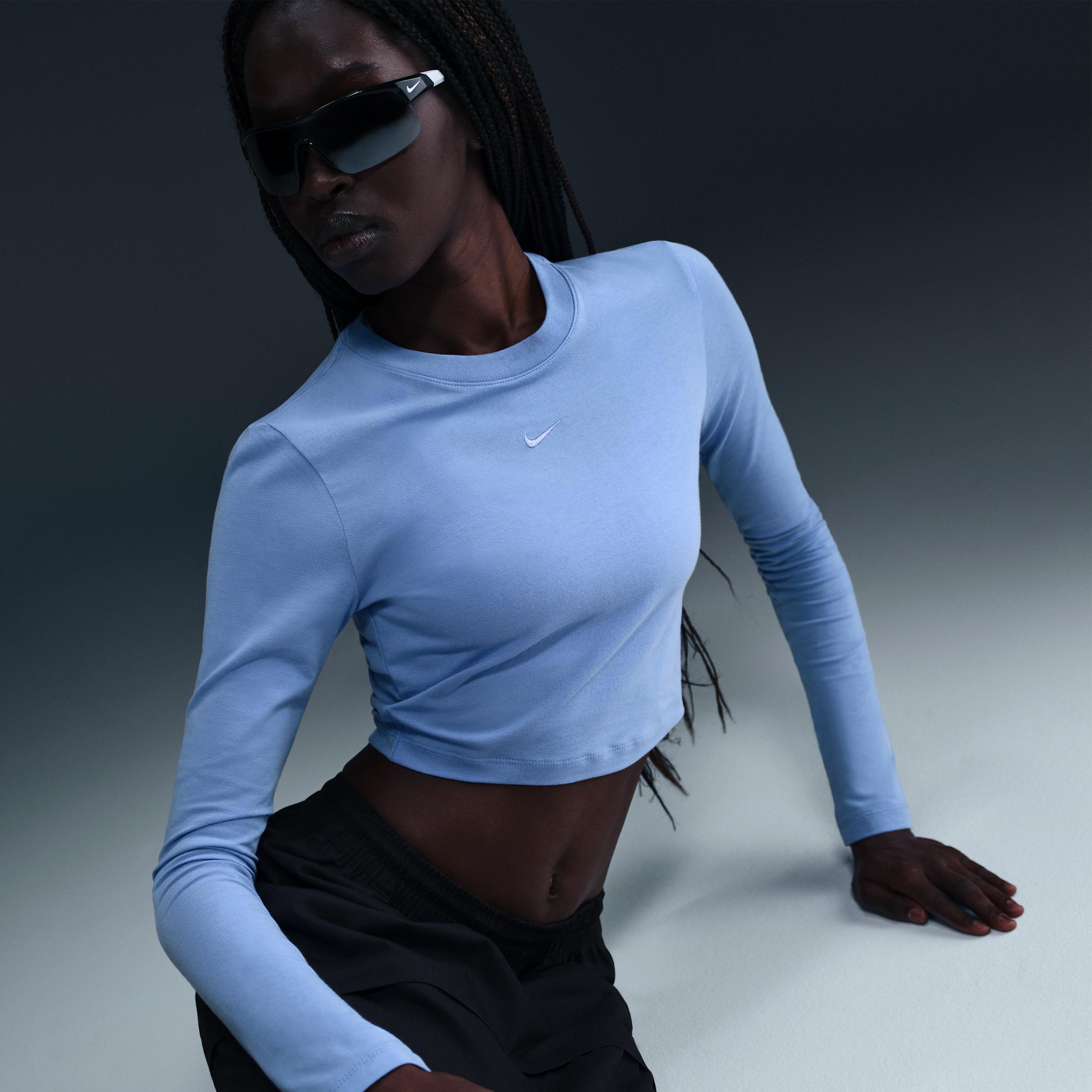 Women's Nike Sportswear Chill Knit Slim Long-Sleeve Cropped Top Product Image