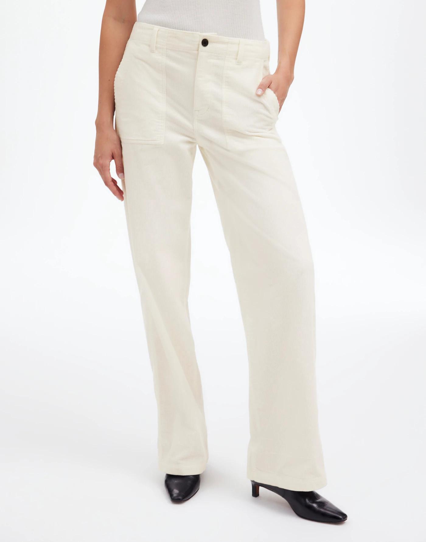 Petite Low-Slung Baggy Utility Pants in Corduroy Product Image