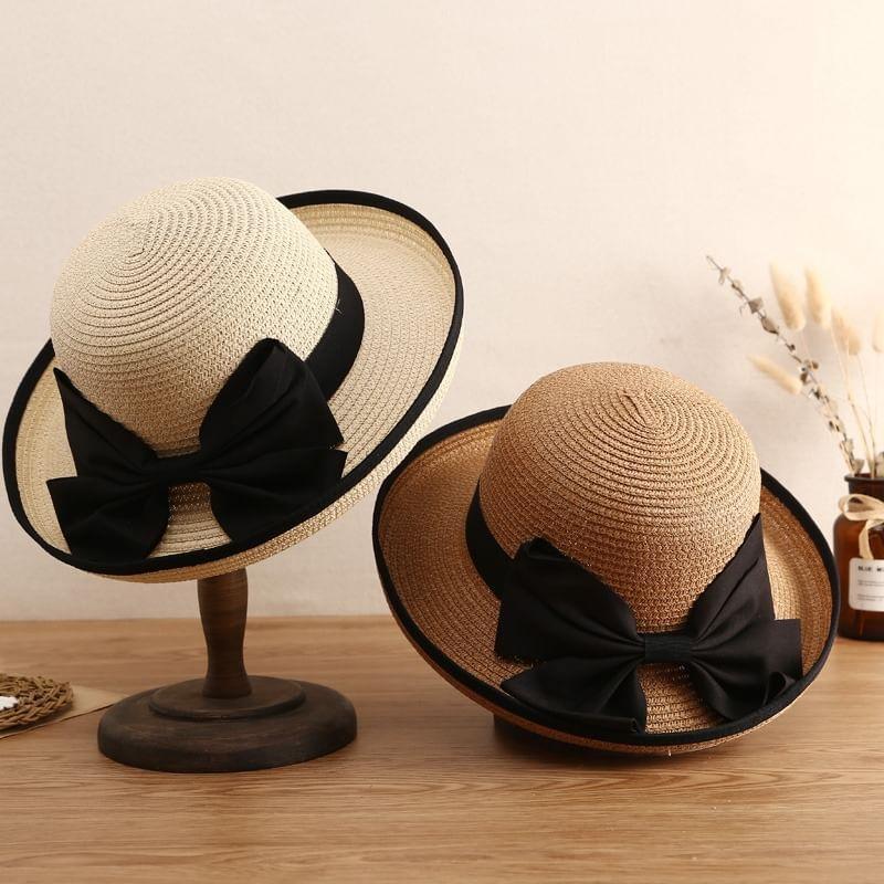 Bow Straw Hat Product Image