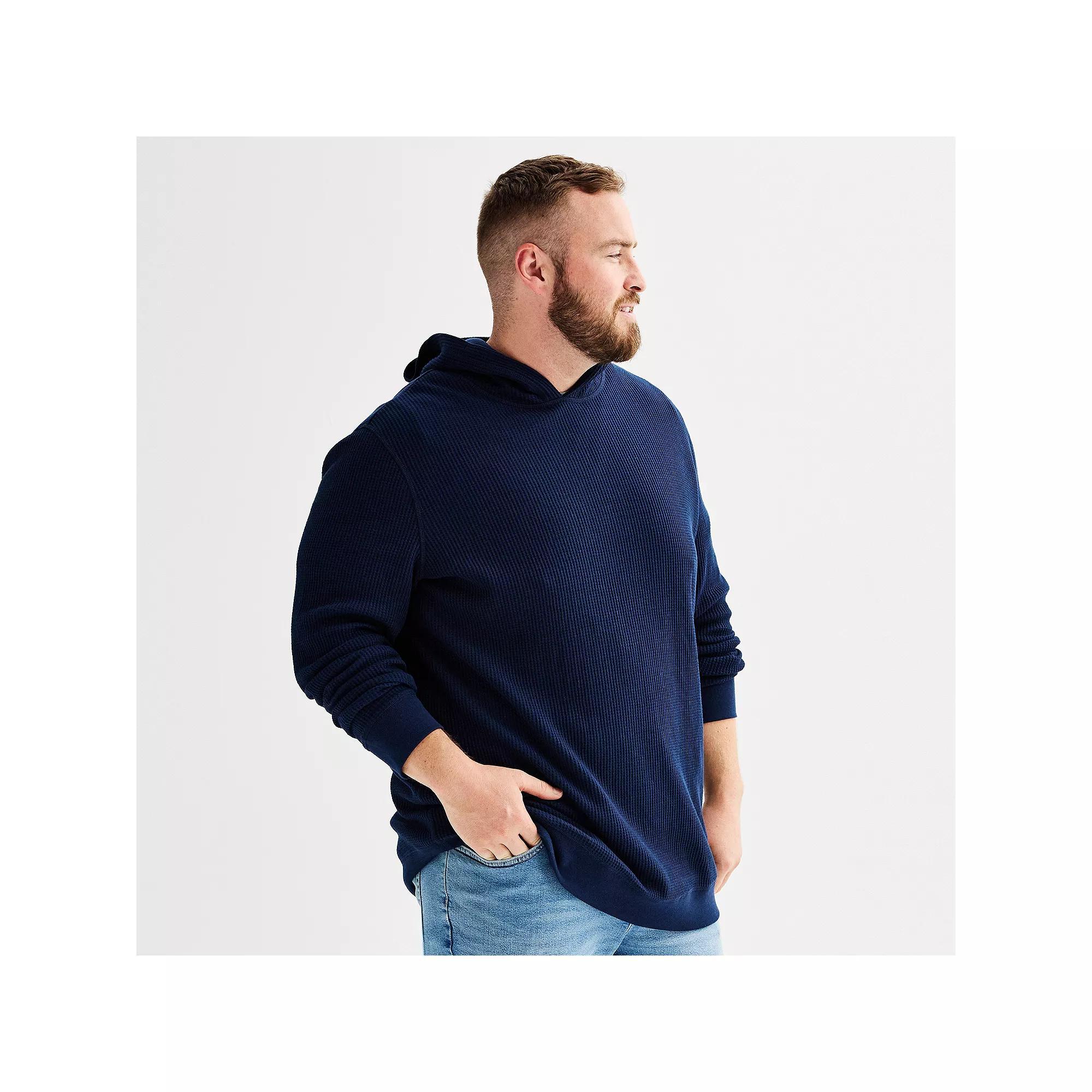 Big & Tall Sonoma Goods For Life® Essential Waffle Hoodie, Men's, Size: 3XB, Blue Product Image