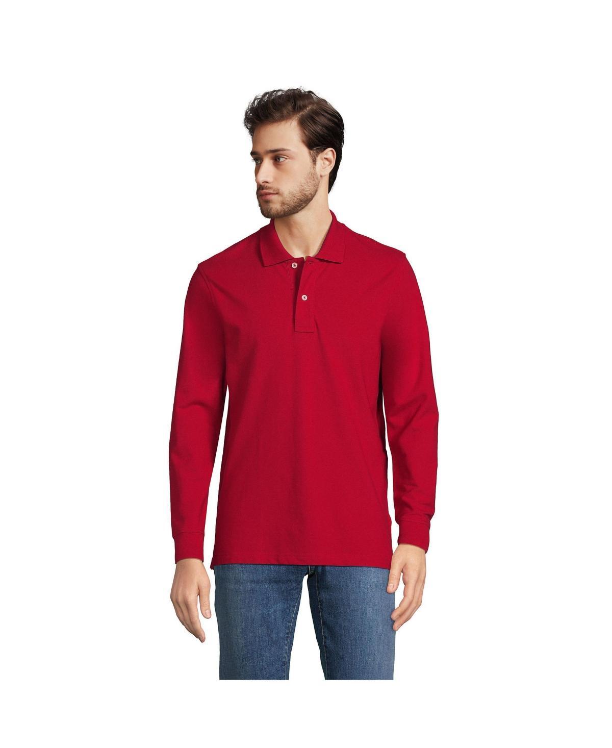 Men's Lands' End Comfort First Mesh Polo, Size: Large, Evening Blue Product Image
