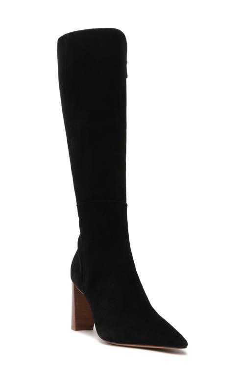 Elisa Suede Block-Heel Knee Boots Product Image
