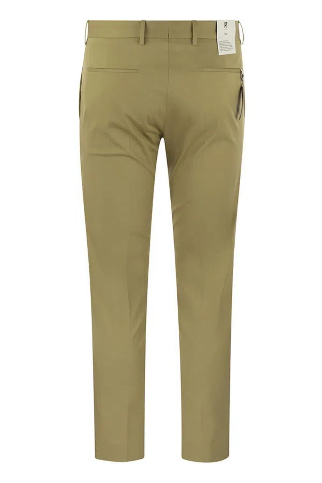PT TORINO Dieci - Cotton Trousers In Rope Product Image