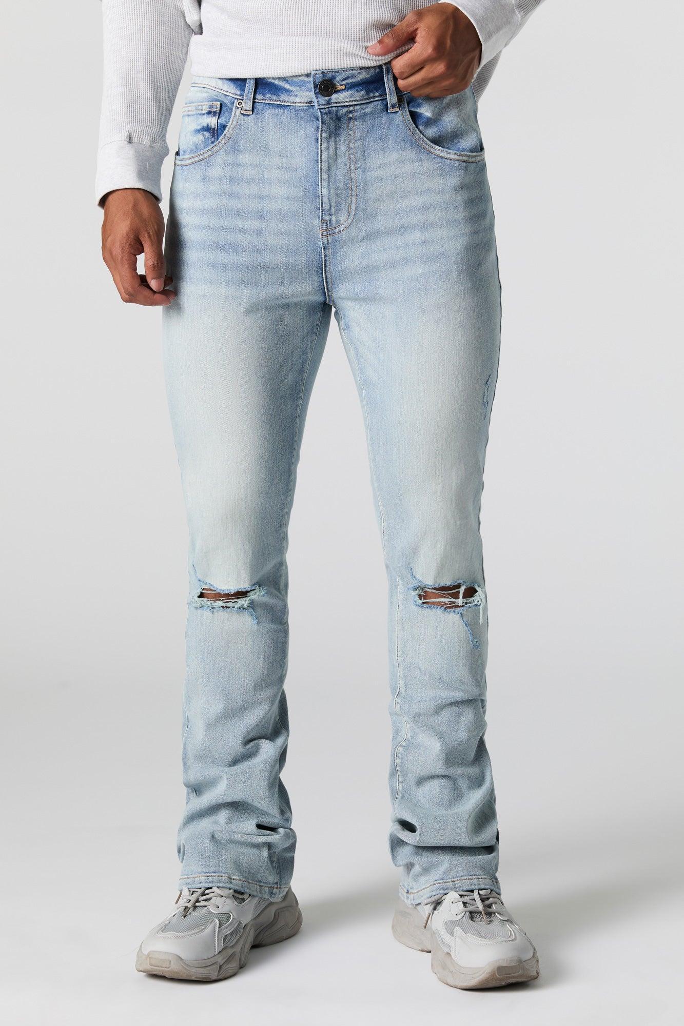 Distressed Straight Stacked Jean Male Product Image