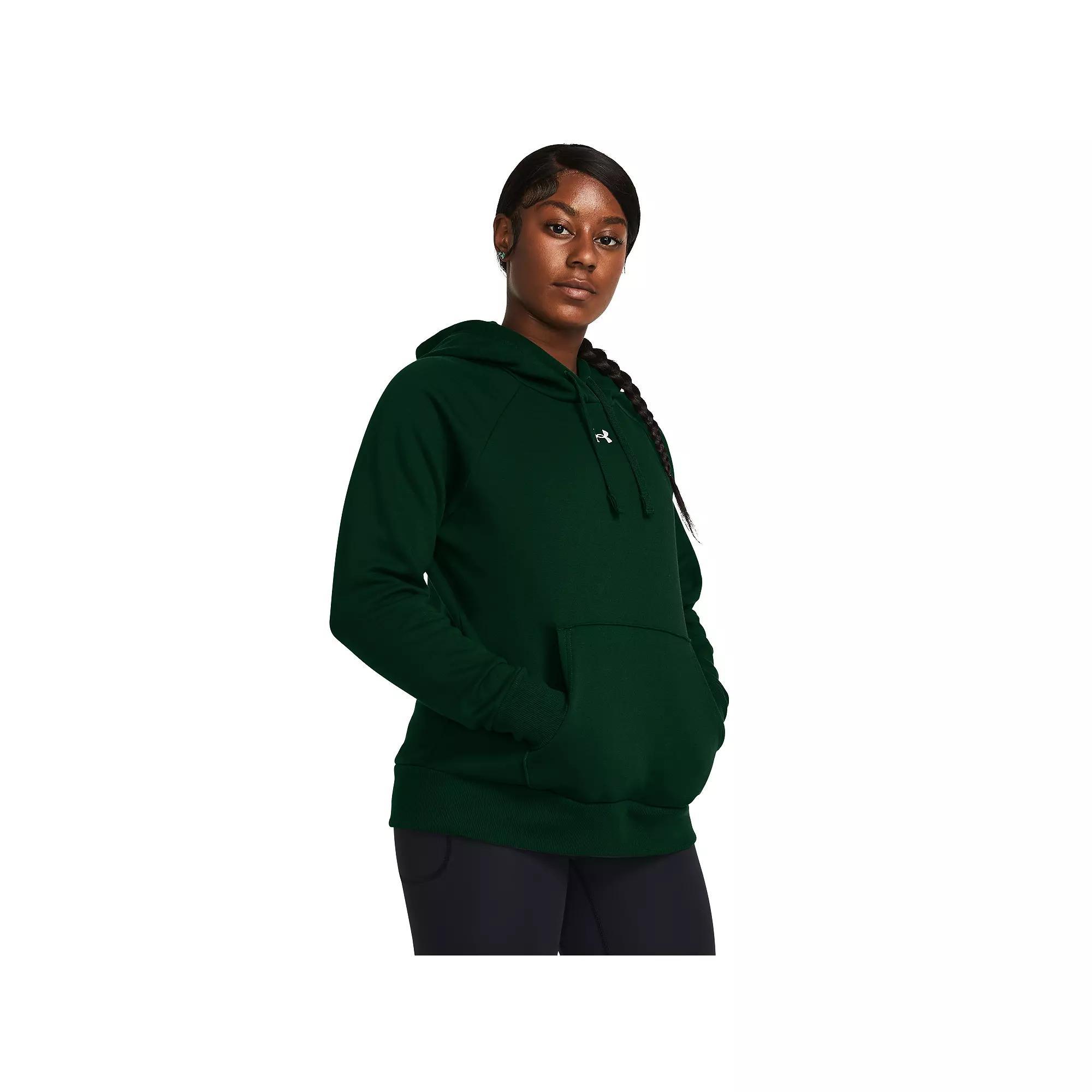 Women's Under Armour Rival Fleece Hoodie, Size: Medium, Green Green Product Image