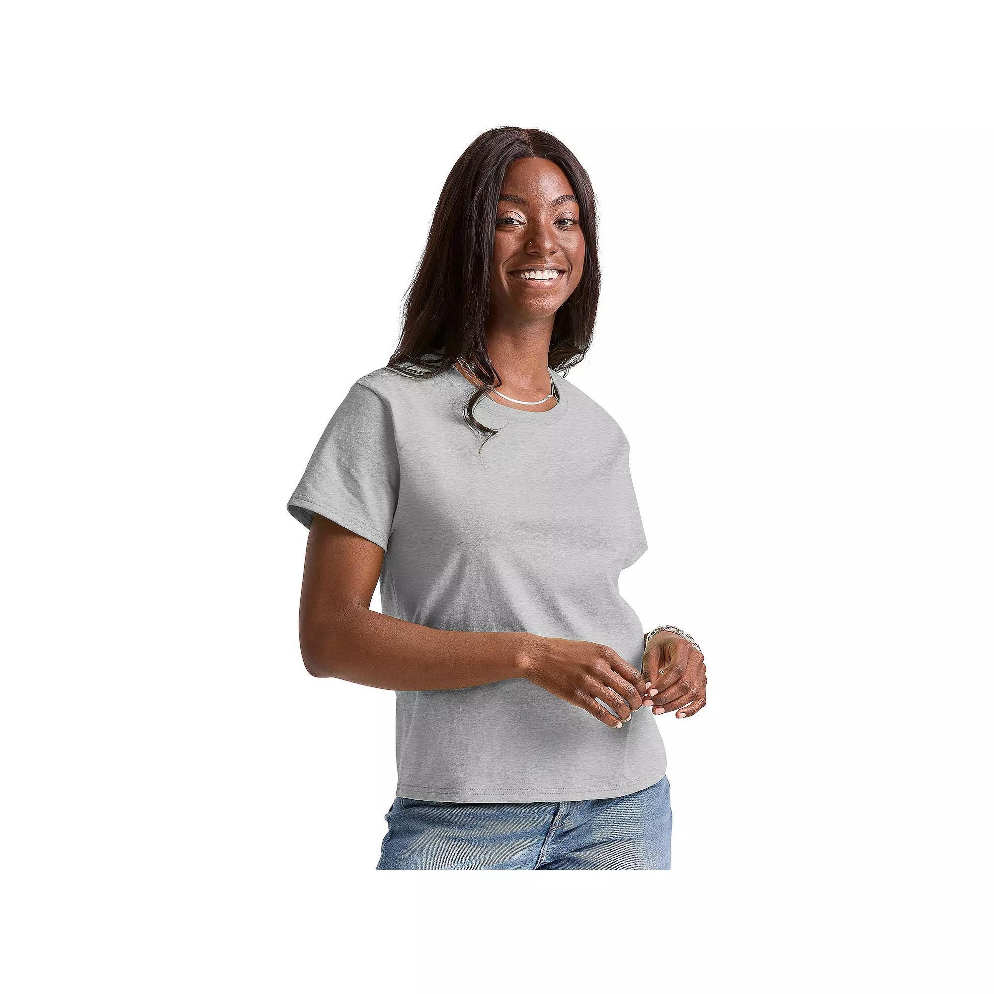Women's Hanes® Essentials Classic Fit Tee, Size: XS, Black Product Image