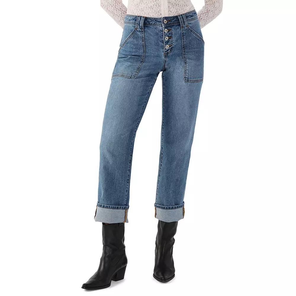 Modern Supply Ali Womens Cuffed Denim Pants Product Image