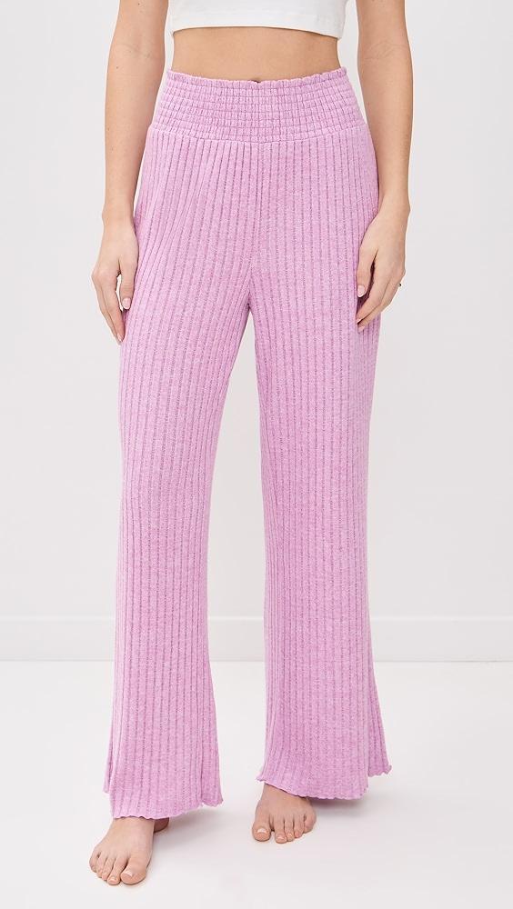 Z Supply Dawn Smocked Mini Rib Pants | Shopbop Product Image