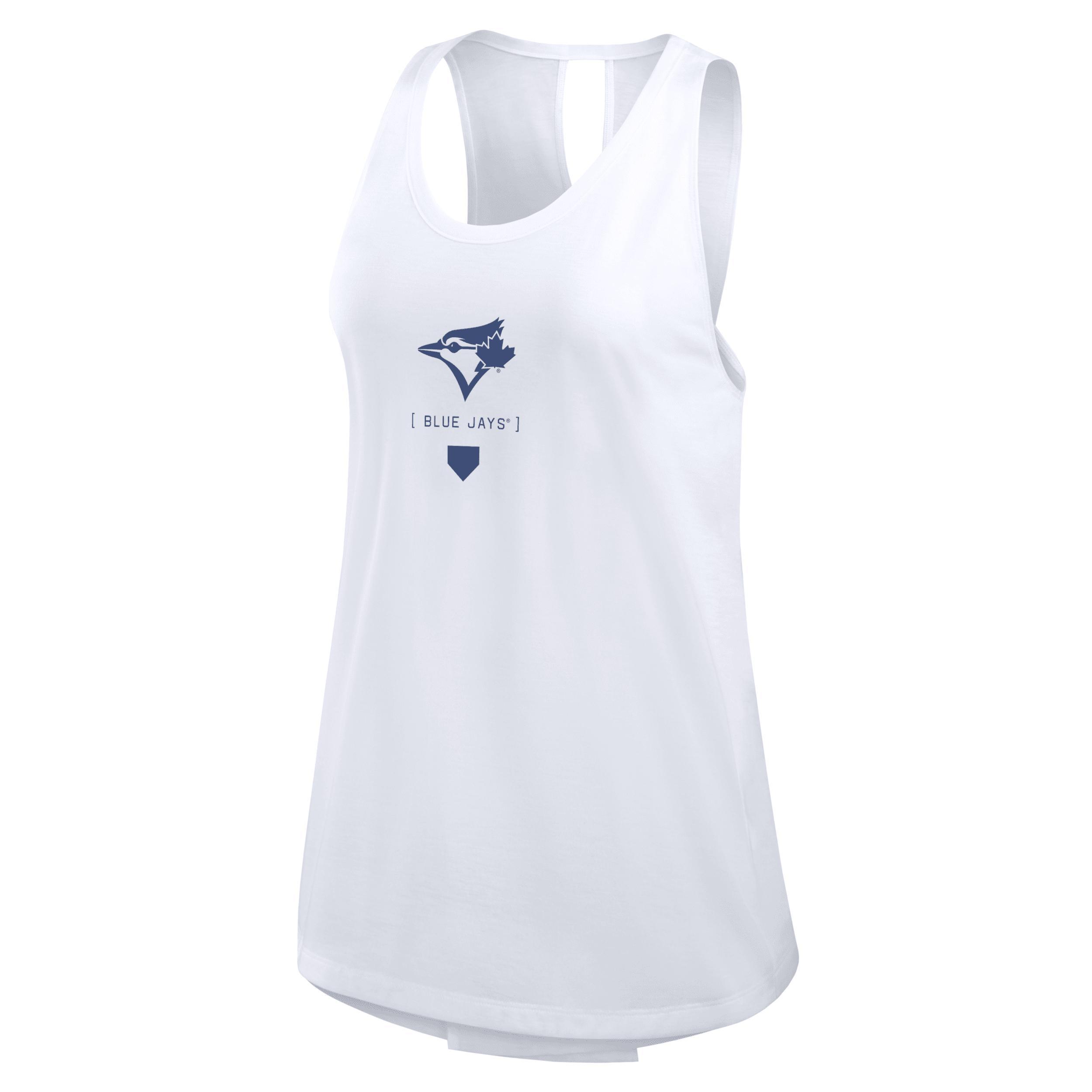 Womens Nike White Toronto Blue Jays Team Performance Crossback Tank Top Product Image