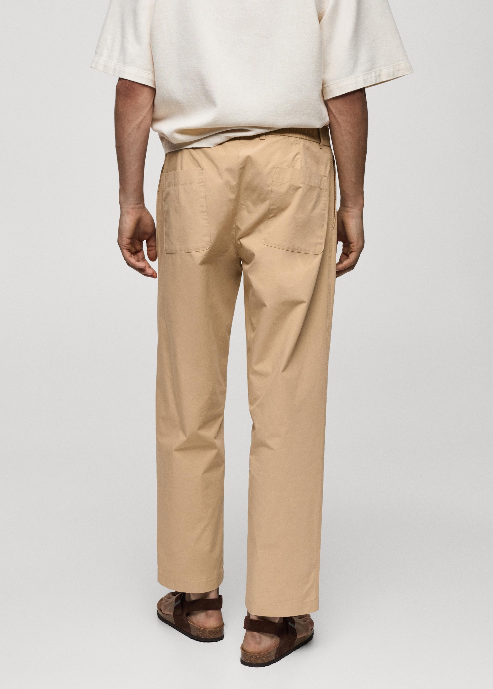 Mango Mens Drawstring Cotton Trousers Product Image