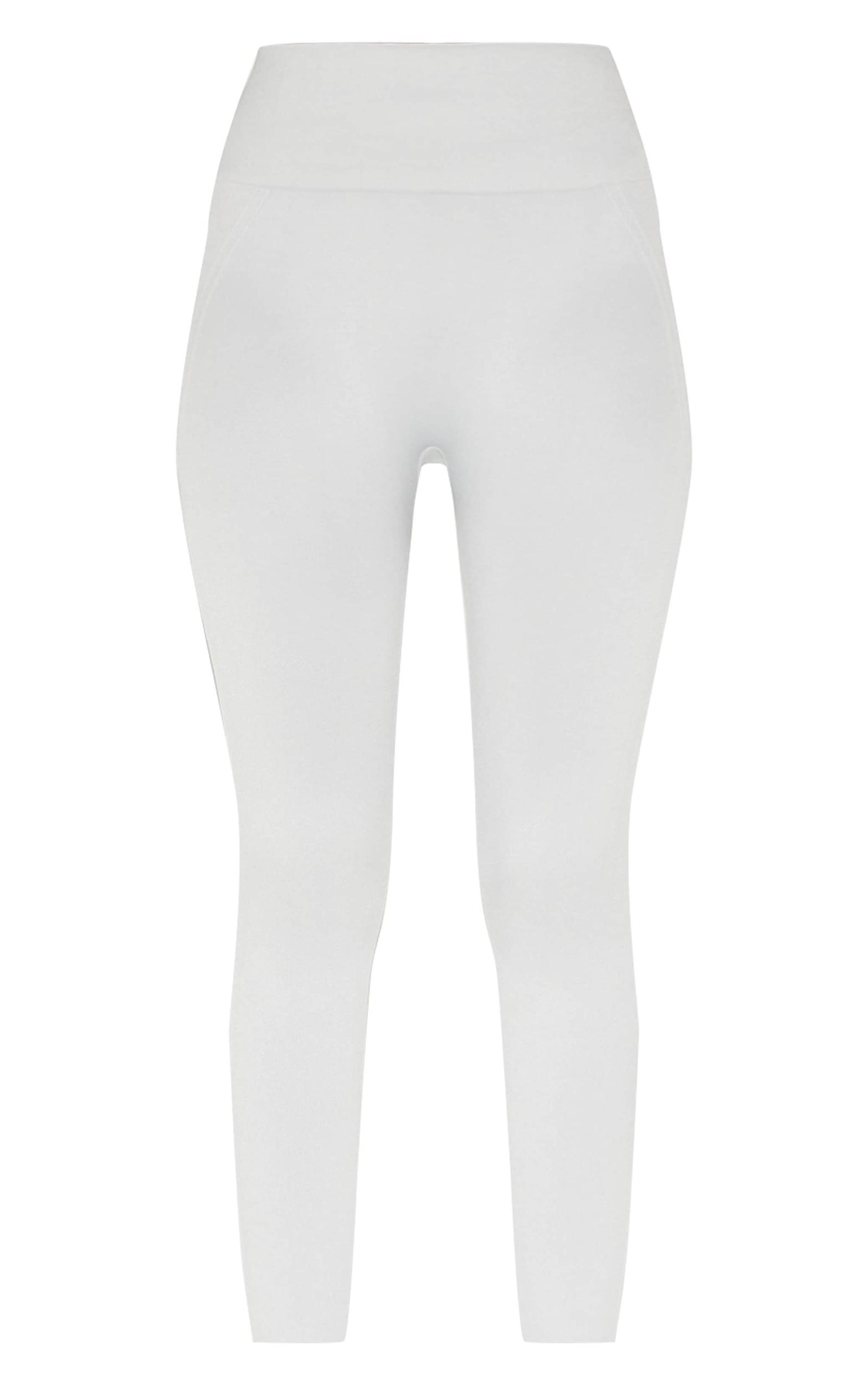 Light Grey Seamless Line Detail High Waisted Leggings Product Image
