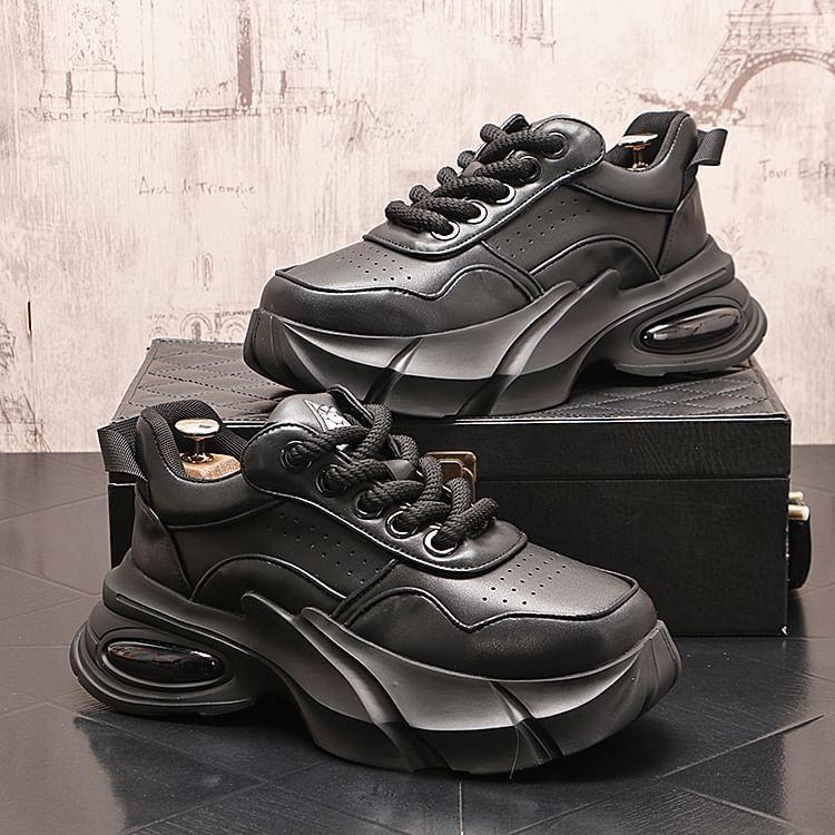 Lace-Up Platform Sneakers Product Image