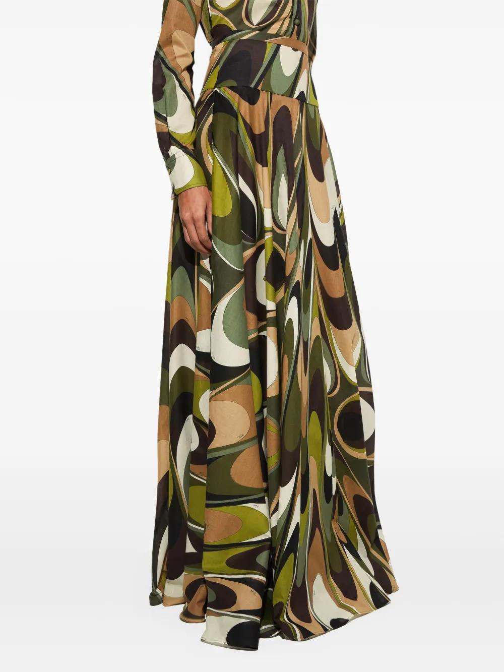 Onde-print maxi skirt  Product Image