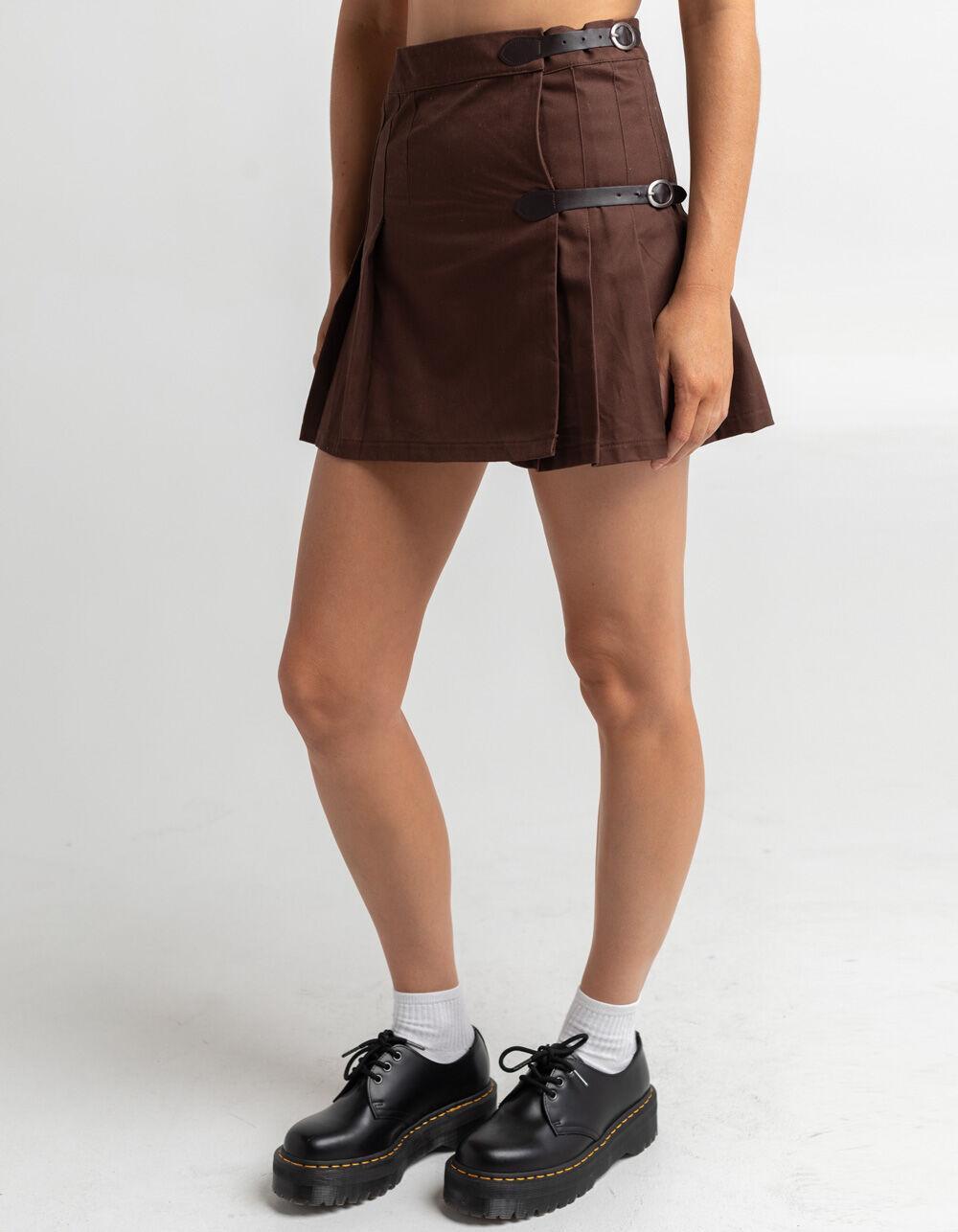 RSQ Womens Buckle Skirt - BROWN Product Image