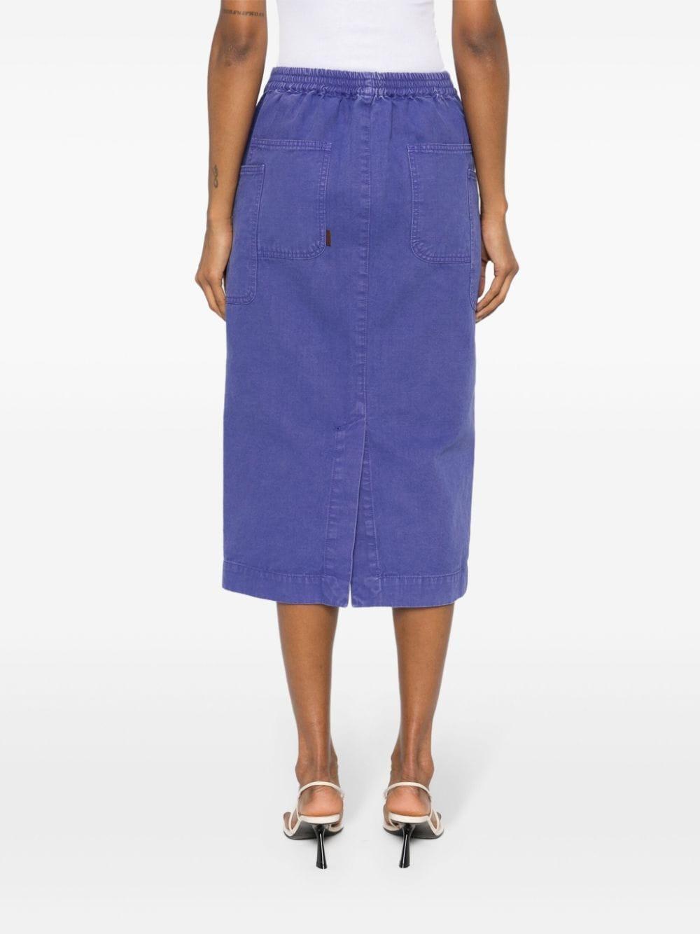 Canvas Pencil Skirt In Purple Product Image