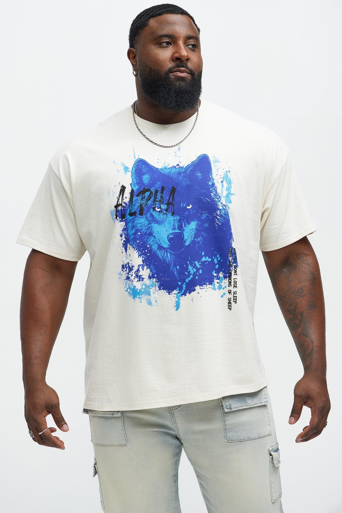 Alpha Wolf Short Sleeve Tee - Natural Product Image