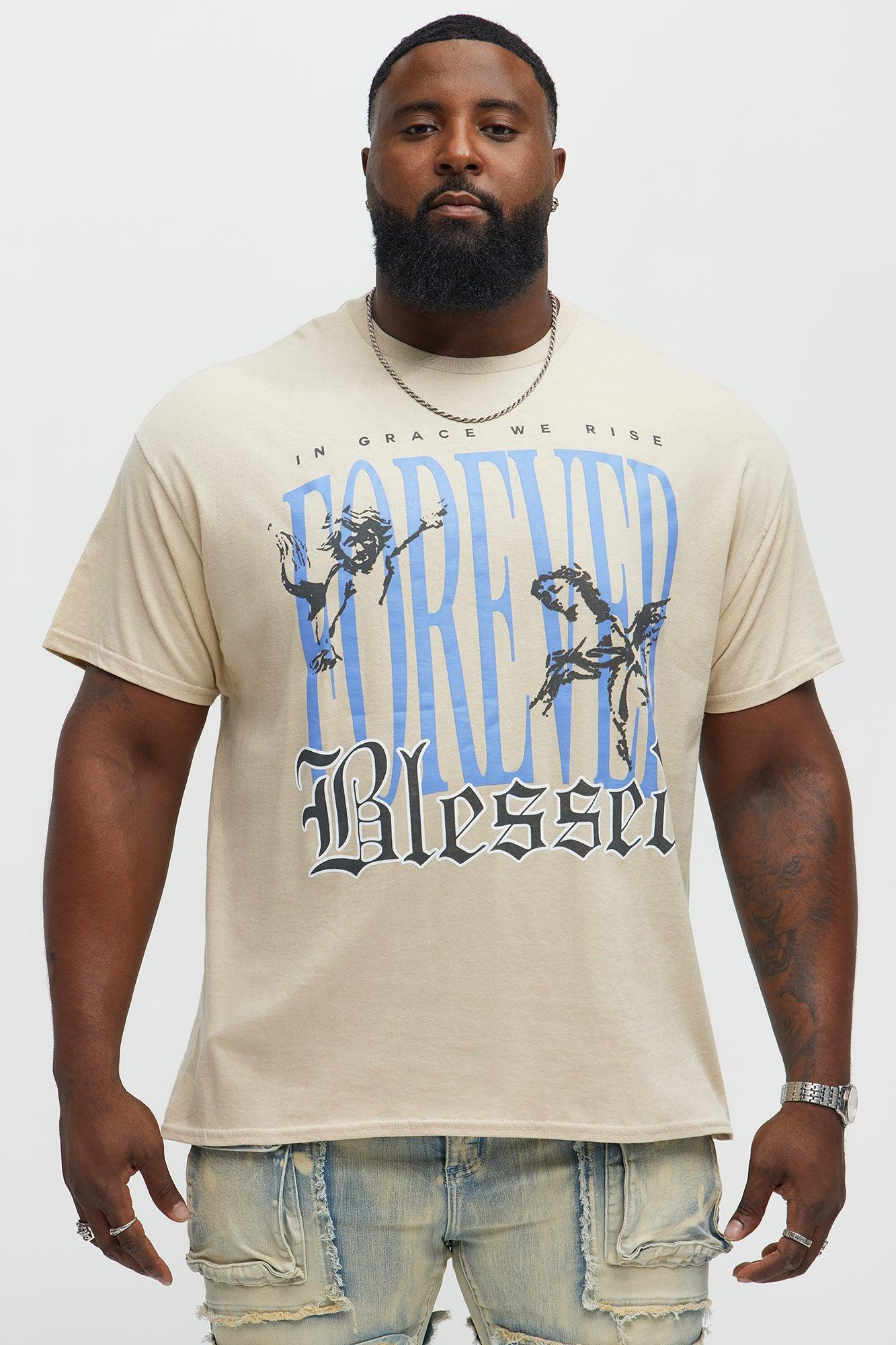 Foreverr Blessed Short Sleeve Tee - Taupe Product Image