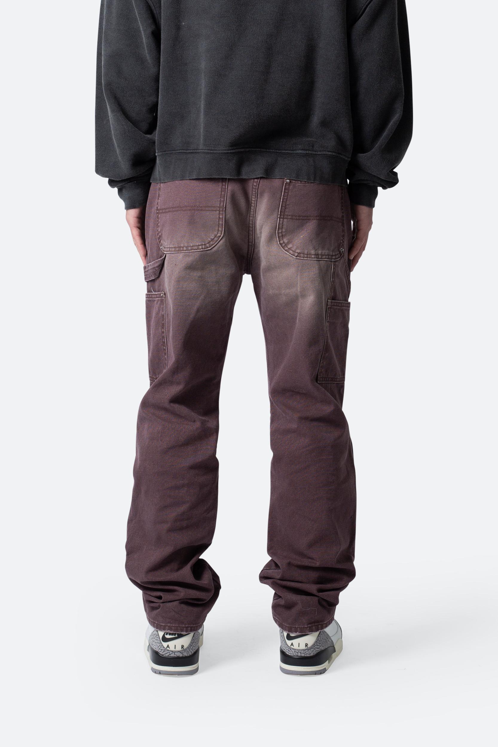 V602 Thrashed Carpenter Pants - Brown Product Image