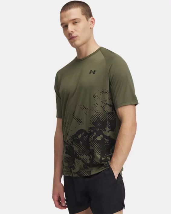 Mens Under Armour Tech Tonal Fade Short Sleeve T-Shirt Grey Product Image