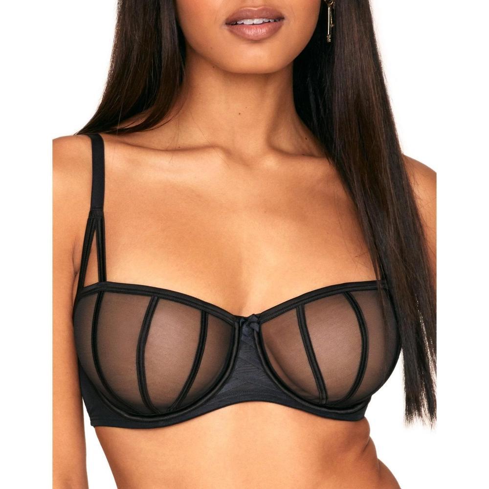Adore Me Women's Bianca Balconette Bra 36B / Jet Black. Product Image