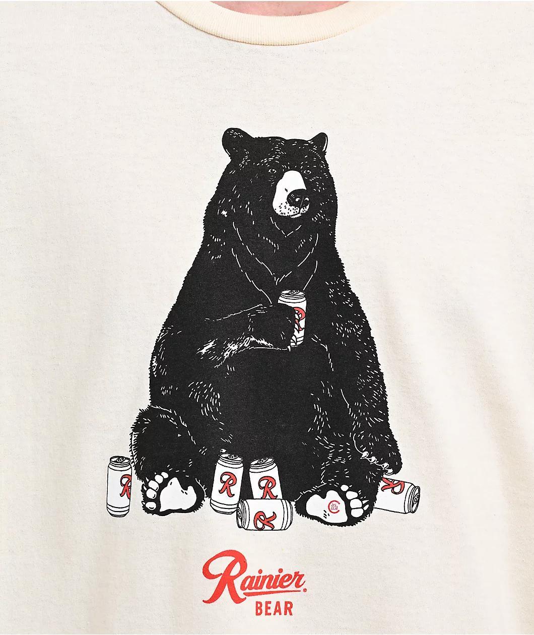 Casual Industrees x Rainier Bear Tan T-Shirt Product Image