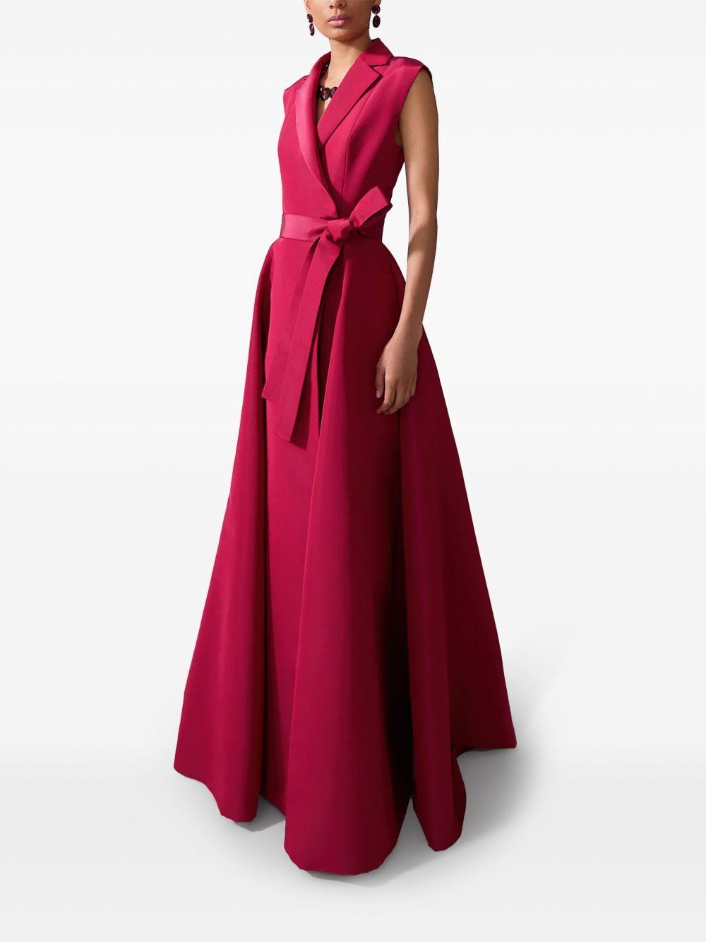 belted trench gown Product Image