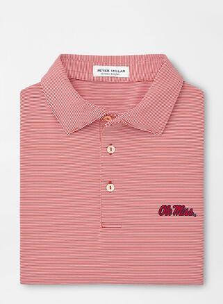 Peter Millar Mens Ole Miss Jubilee Stripe Performance Polo | Color: Red | Size: S Product Image