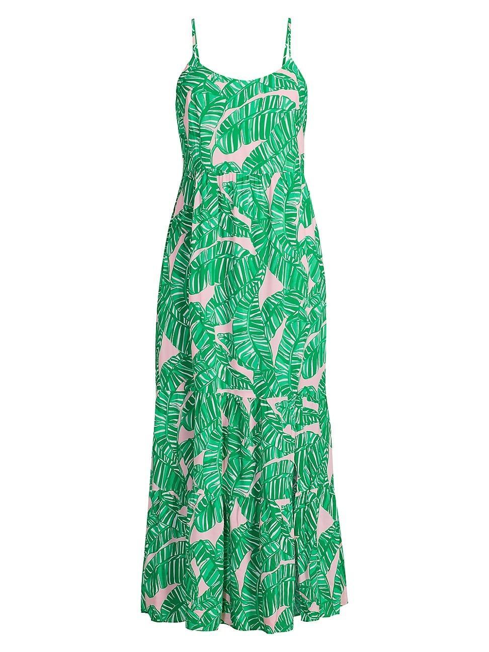 Lilly Pulitzer Teresa Maxi Dress (Conch Shell Pink Lets Go Bananas) Women's Dress Product Image