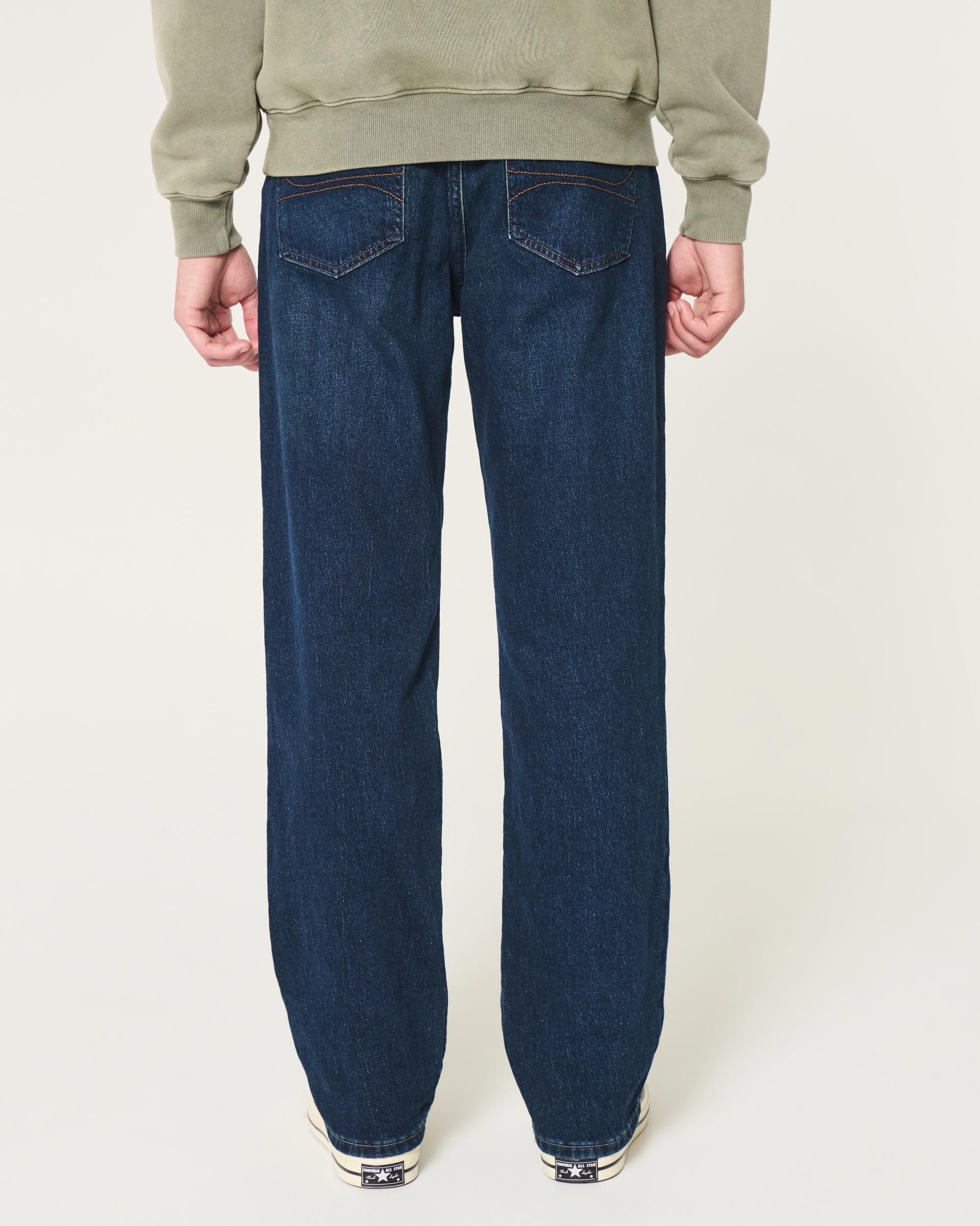 Dark Wash Loose Jeans Product Image