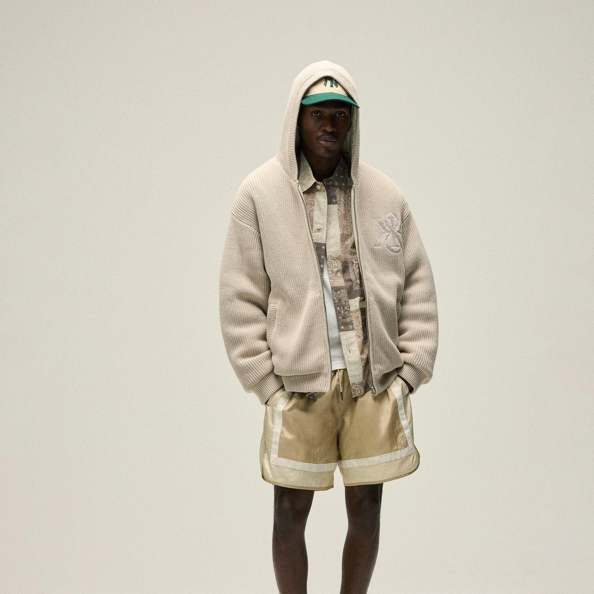 Kith Reversible Rib Knit Sierra Hoodie - Grain Male Product Image