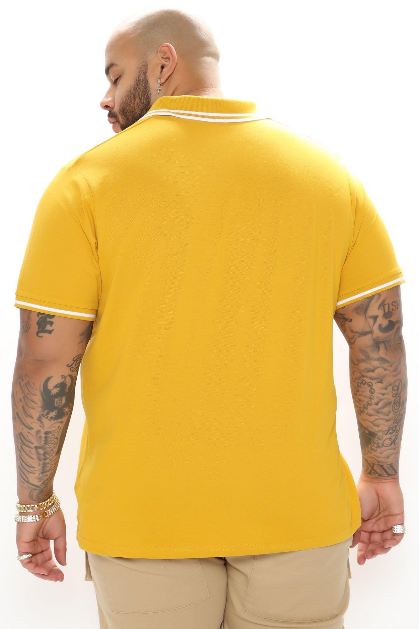 Wilson Short Sleeve Polo - Mustard Product Image