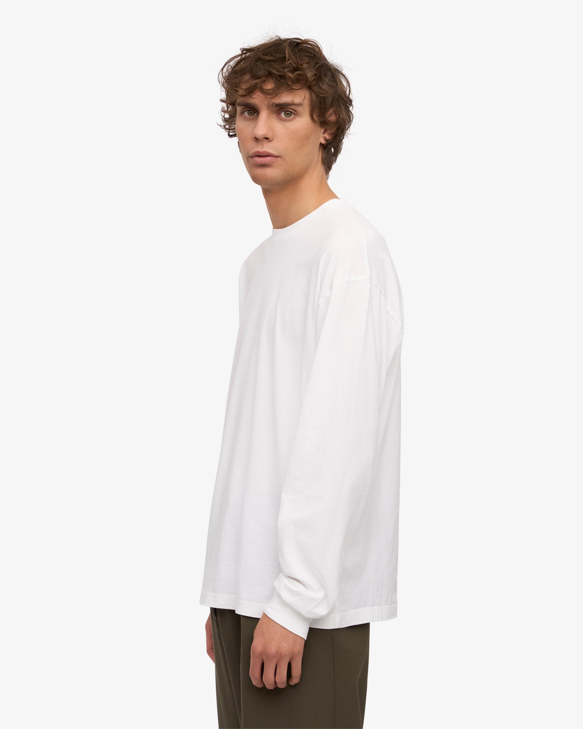 Oversized Organic LS T-Shirt - Optical White Product Image