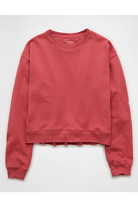 AE Cropped Crew Neck Pullover Sweatshirt Womens Product Image