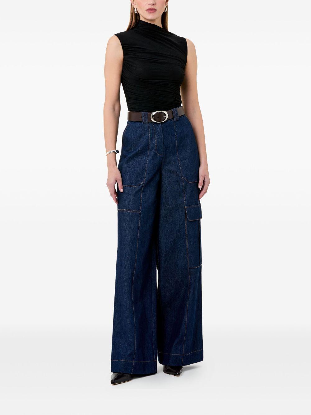 Callie asymmetric draped top Product Image