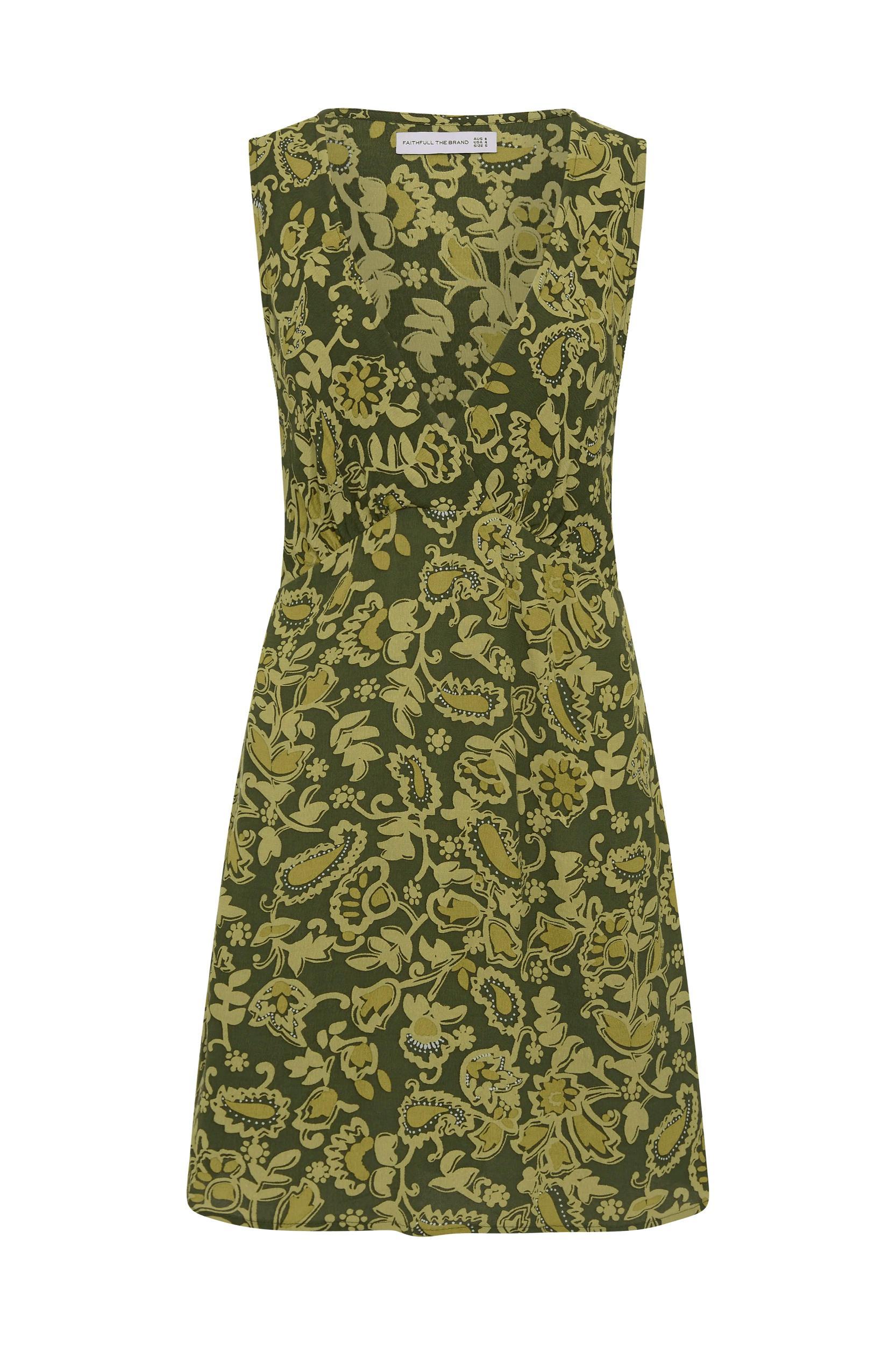 Nadja Mini Dress Selcetta Paisley Green - Final Sale Product Image