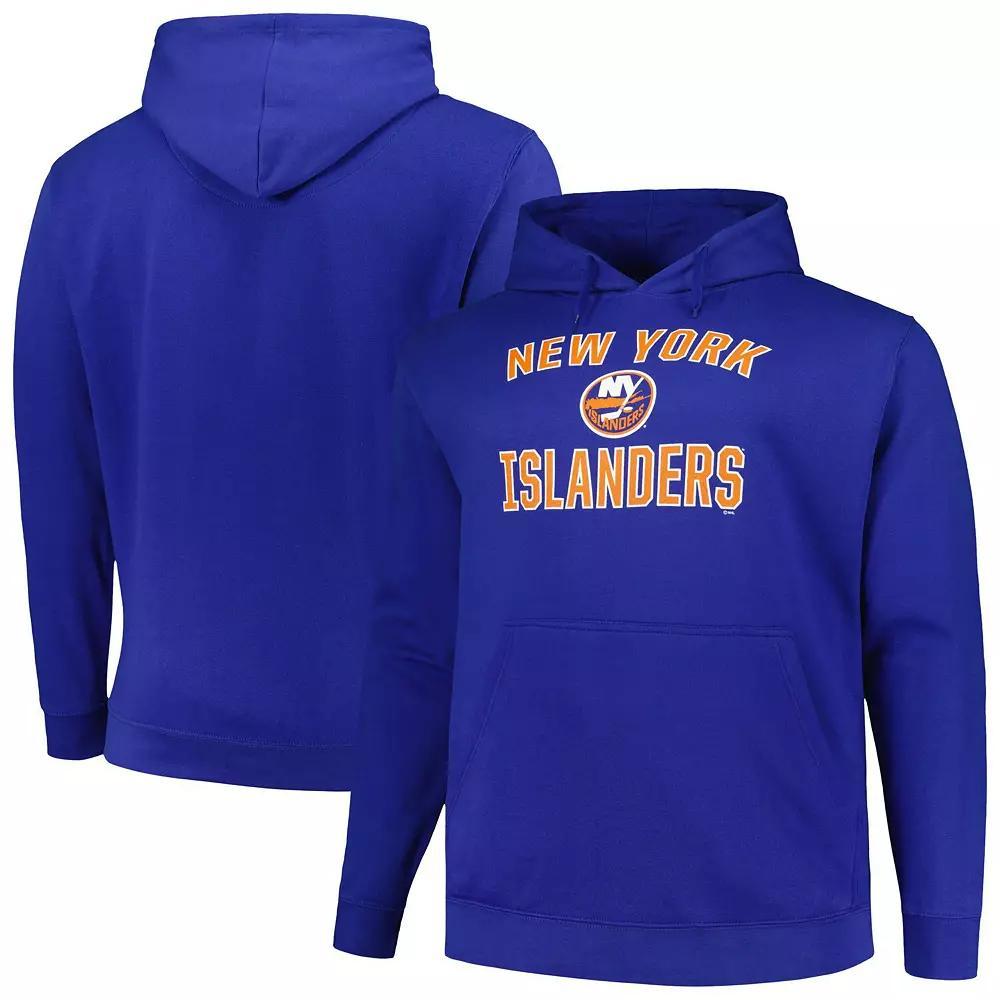 Men's Profile Royal New York Islanders Big & Tall Arch Over Logo Pullover Hoodie, Size: XLT, Isl Blue Product Image