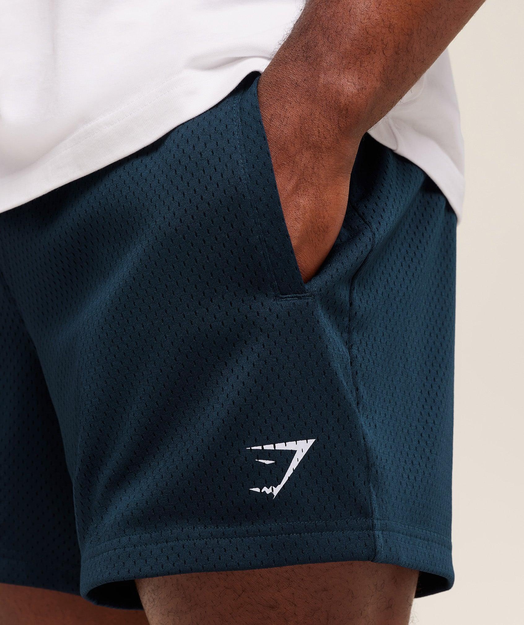 Gymshark Lifting Mesh 5" Shorts - Navy Male Product Image